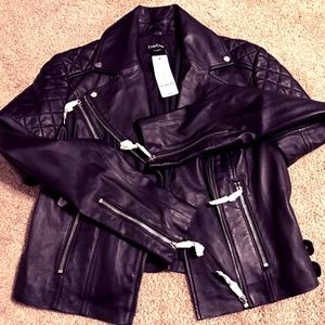 New Medium Bebe Black Moto Jacket